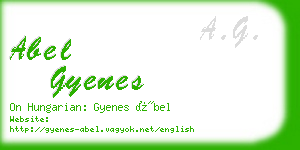 abel gyenes business card